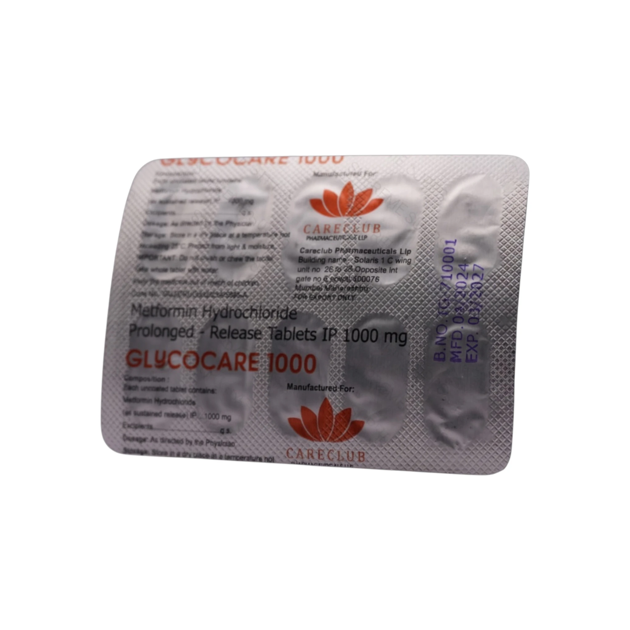 Metformin 1000mg (pharma grade)
